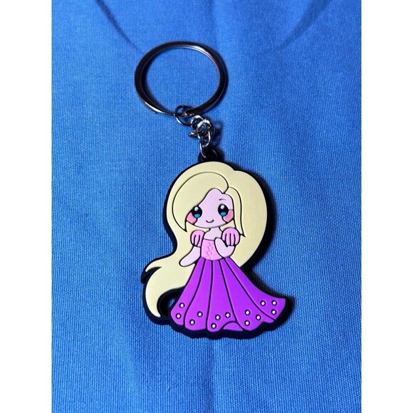 Disney Rapunzel Rubber Keychain Princess - Picture 1 of 3